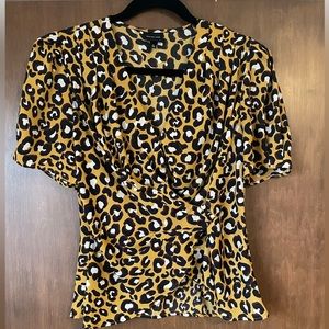 Animal Print wrap top
